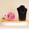 Markiz Rhodium Opal Necklace and 15 Purple Flower Bouquet