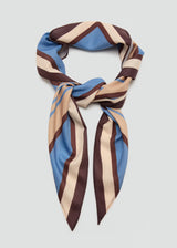 Mango Striped Printed Scarf with Flowrista Grand Red Roses Black Box