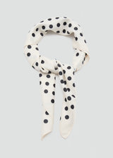 Mango Satin Check-Print Scarf with Flowrista White Roses Box