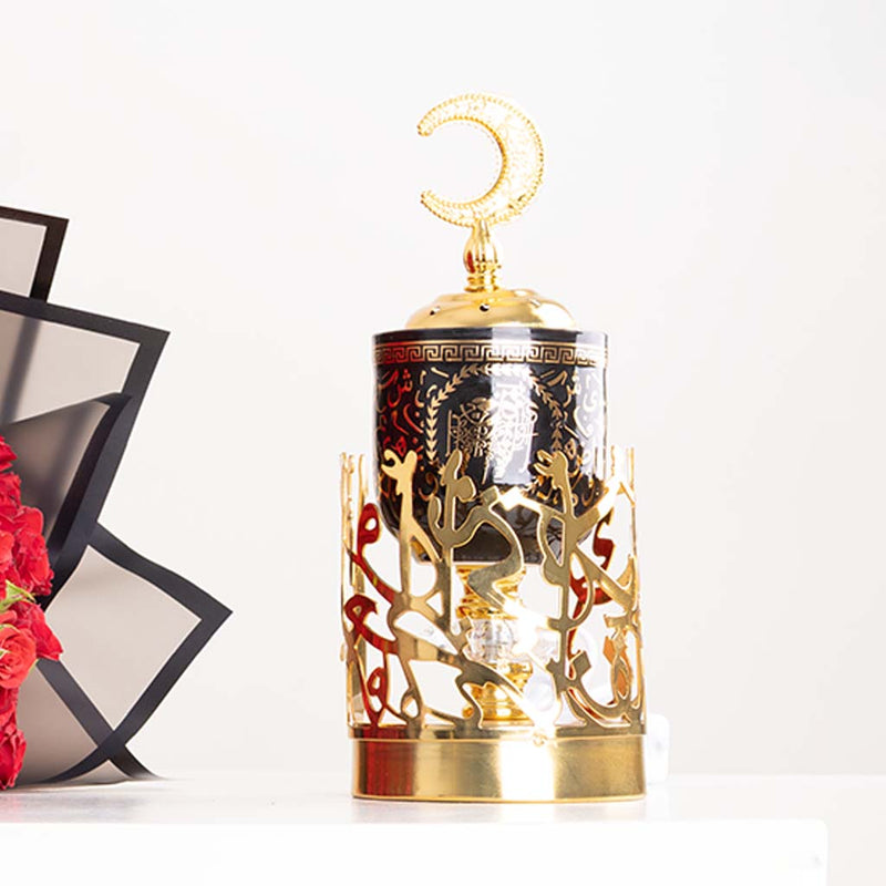 Ramadan Bukhoor Burner& Red Baby Roses Bouquet