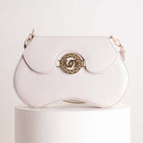 CoCan Golden Purse Bag & Purple Roses Vase