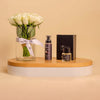 Siwa Marshmallow Bundle with Vase of 20 White Roses