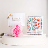 EMMA Morning Glamour Scarf & Revival Roses Bouquet