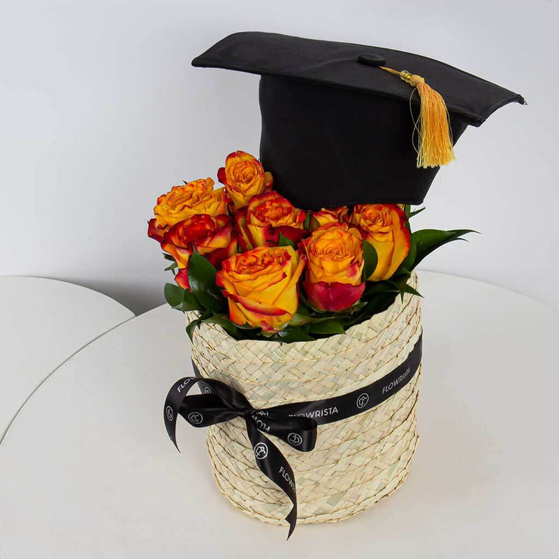 Graduation Bouquet – Orange Flowers