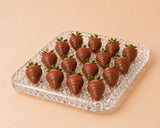 Chocolate Dipped Strawberries on Crystal Tray