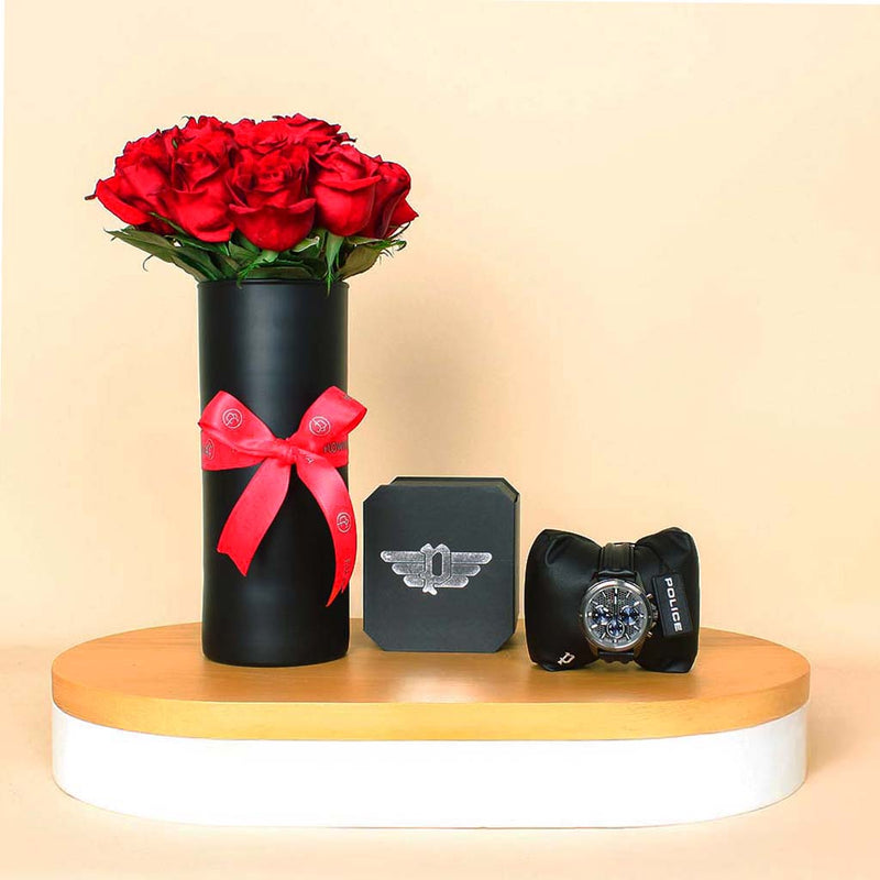 Police Malawi Watch For Men | Red Flower Vase