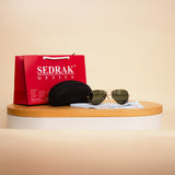 Ray-Ban Sunglass with Gold Frame & Classic Green Lenses