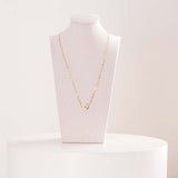 GUESS Fan Gold Stainless Steel Necklace with Zircons & Red Roses Bouquet