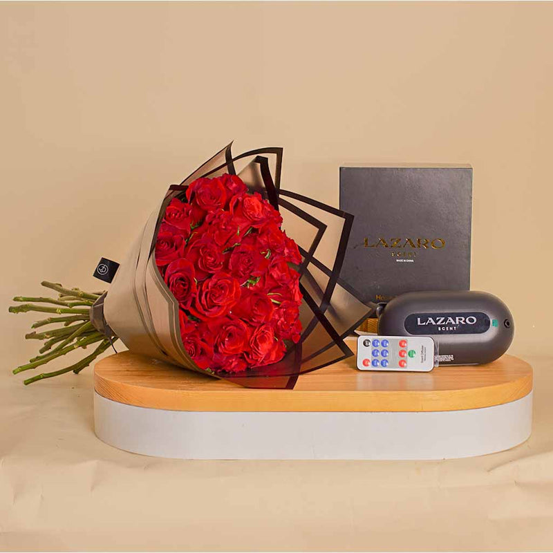 Lazaro Home Sense Plus and 25 red roses