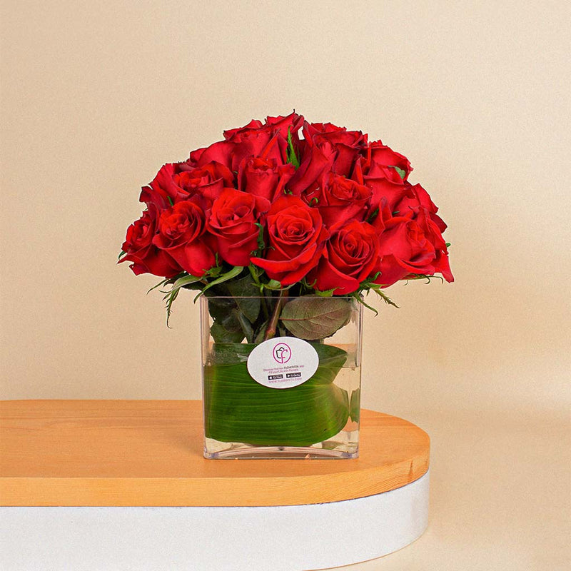 Romance in Bloom Vase | 30 Red Rose