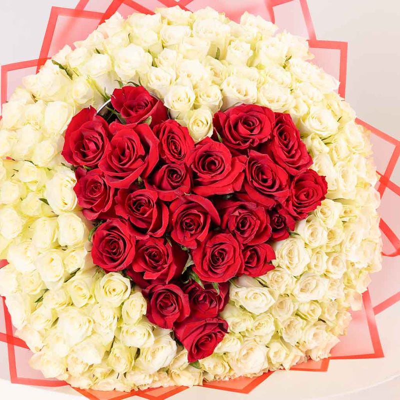 Shades of Love Bouquet - 150 Roses