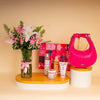Fuchsia & Vanilla Bundle - Almaki Bag With Bubble Set and Lily Vase