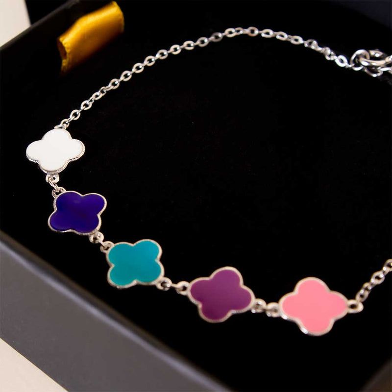 Felizmoda Van Cleef Colorful Silver Bracelet