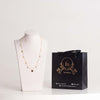 Felizmoda Gold-Plated Silver Necklace with Multiple Circles & Crystals