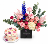Sugar Sweet Floral Celebration Cake & Mixed Flower Box