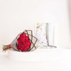 Veloor Flora Scarf & 20 Red Roses Bouquet