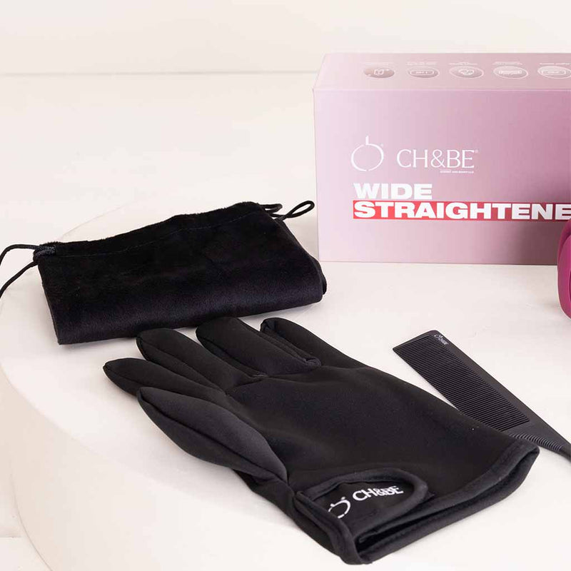 CH&BE Wide Straightener & Pink Roses Bouquet