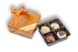 Godiva Chocolate & Rattan Bag & White Roses Vase