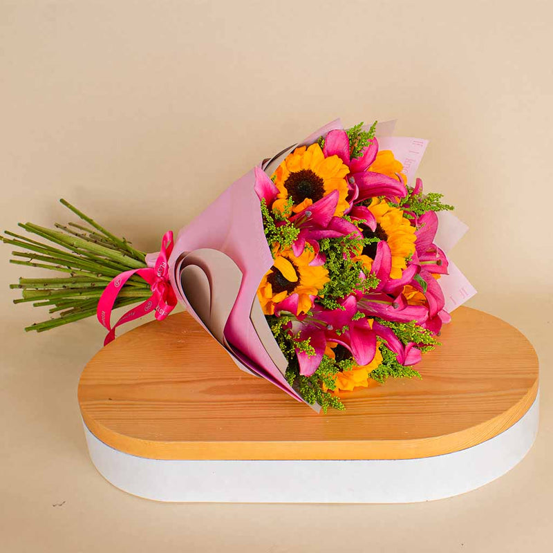 Sunflower & Lily Bouquet