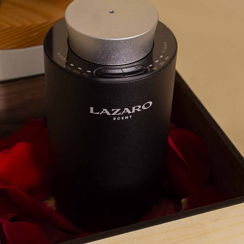 Lazaro Z1 Car Scent Diffuser Black and 9 roses and Golden Flower