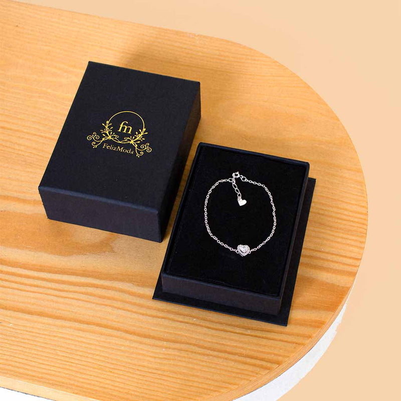 FelizModa Heart silver bracelet