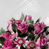 Flowrista | Purple & White Chrysanthemum with Purple Roses Bouquet