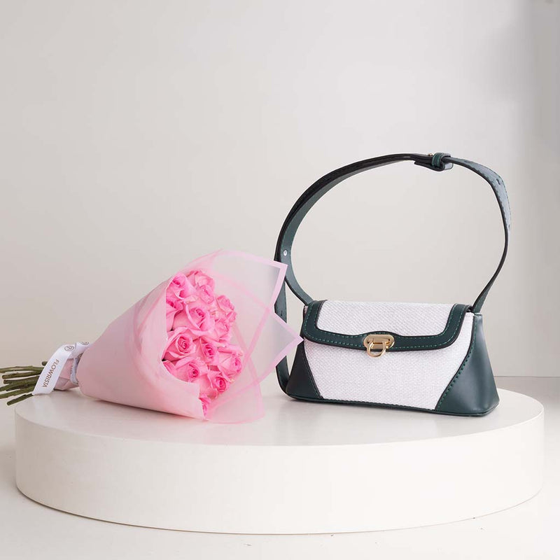 Alamki Elara Bag & Revival Roses Bouquet