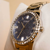 Guess Glitter Burst Diamonds Women’s Watch – Blue Dial, Silver Steel Strap (GW0405L1)