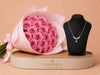 Silvara Angel Wings Necklace & Pink Roses Bouquet