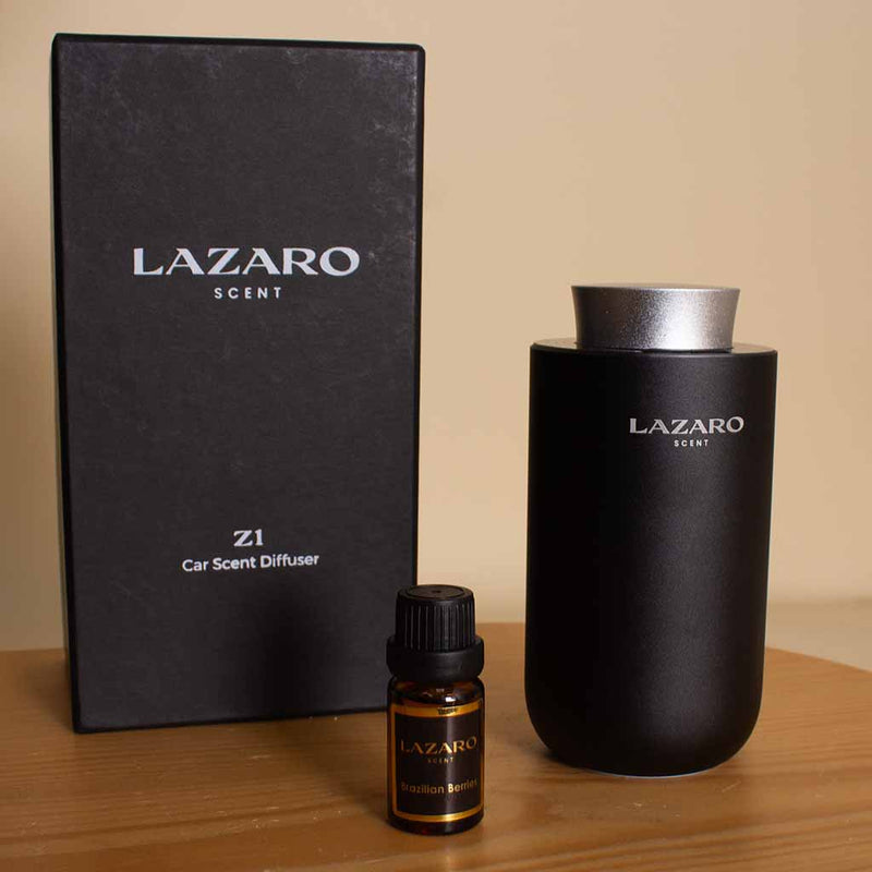 Lazaro Z1 Car Scent Diffuser Black and 25 Red Roses