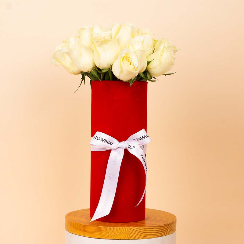 White Glow Vase - 20 Stems