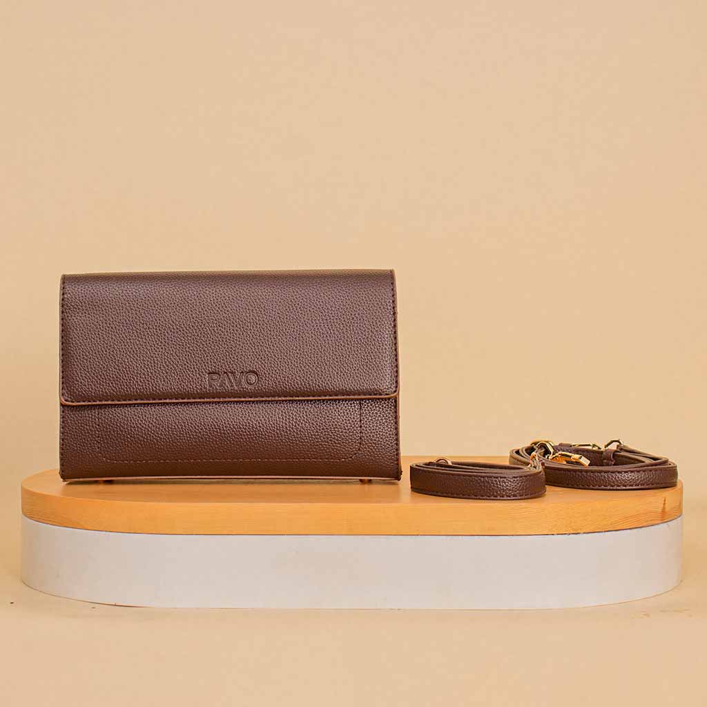 Pavo Cross Handbag - Brown