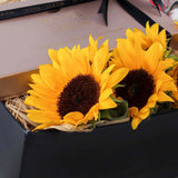 House of Cocoa Chocolate Box 32 pieces and sunflowers