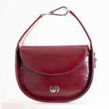 Cocan Half-Moon Bag Burgundy & Red Roses Bouquet