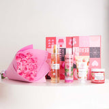 Bubblzz Strawberry Body Care Collection & Revival Roses Bouquet