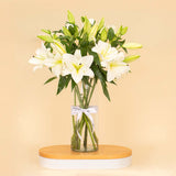 Graceful White Lily Vase