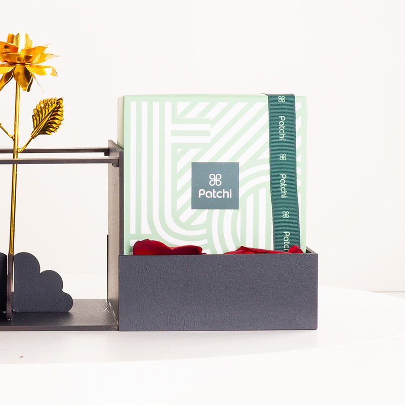 Patchi Chocolate Box and 9 red roses