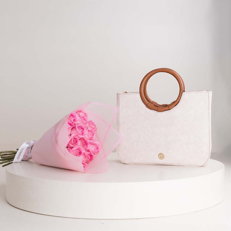 Alamki Nexa Bag & Revival Roses Bouquet