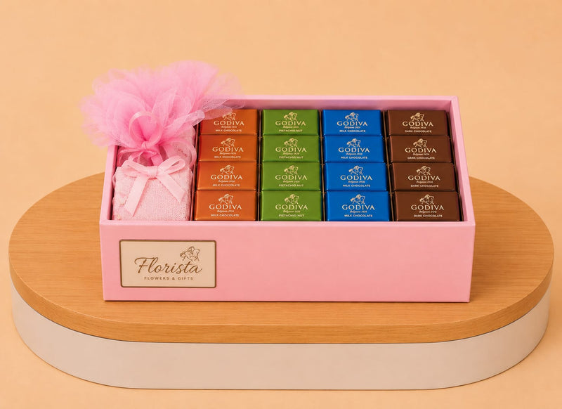 Godiva Chocolate Baby Girl Gift Tray - 1kg