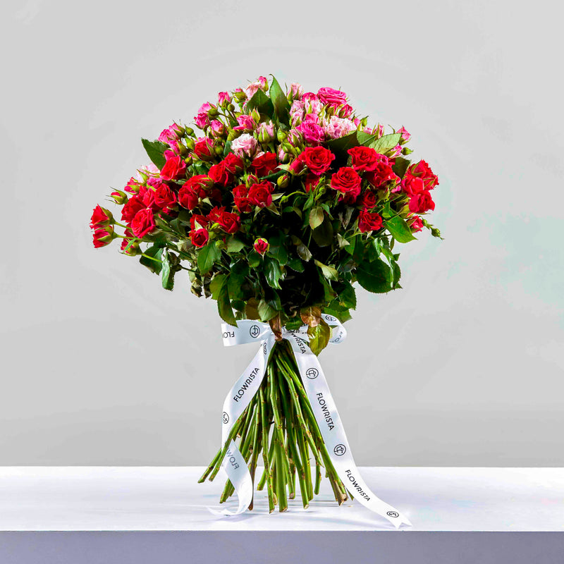 Flowrista | Pink & Red Baby Roses Bouquet