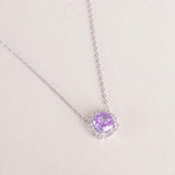 Markiz Platinum-Plated Zircon Pendant Necklace & Baby Rose Mix Bouquet