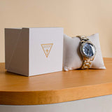 Guess Glitter Burst Diamonds Blue Watch for Women |15 Red Roses Hand Bouquet