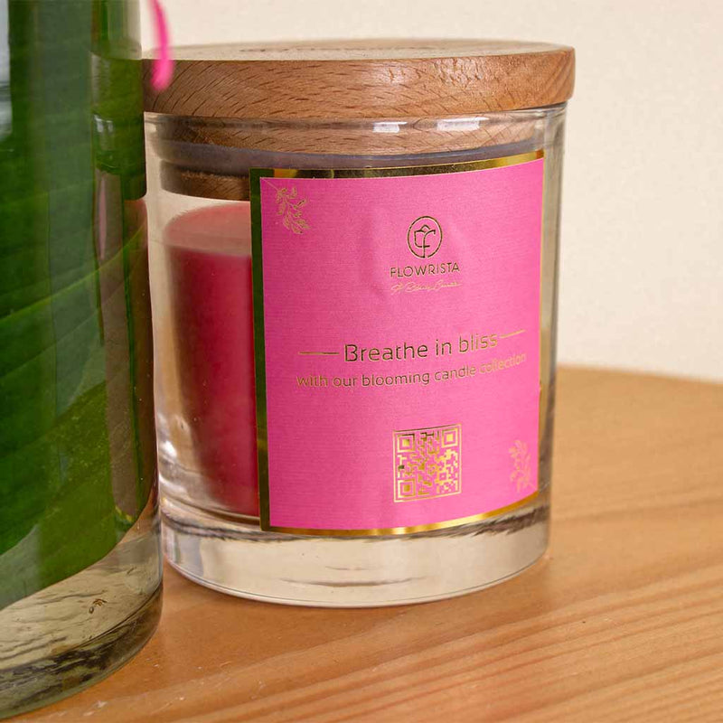 White Musk and Vanilla Candles| 15 White Flower Vase