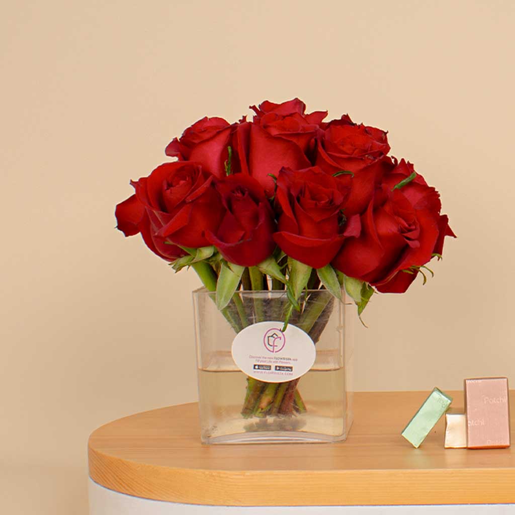 Patchi Chocolate | 15 Red Rose Vase