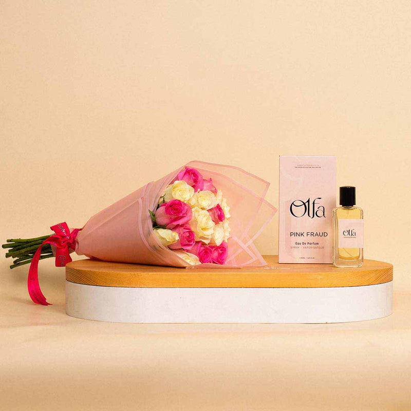 Olfa Pink Fraud Perfume with 15 Pink Roses