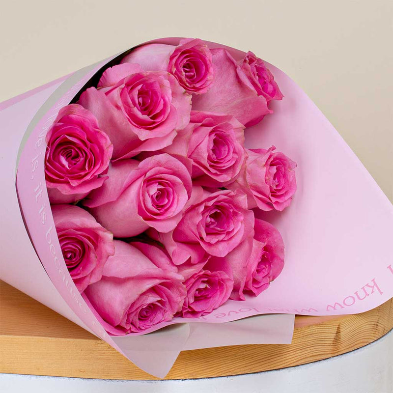 Markiz Zircon Earrings and Pink Hand Bouquet