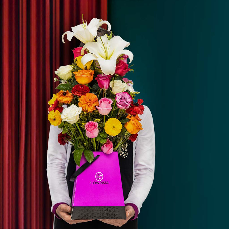 Colorful Flowers Box
