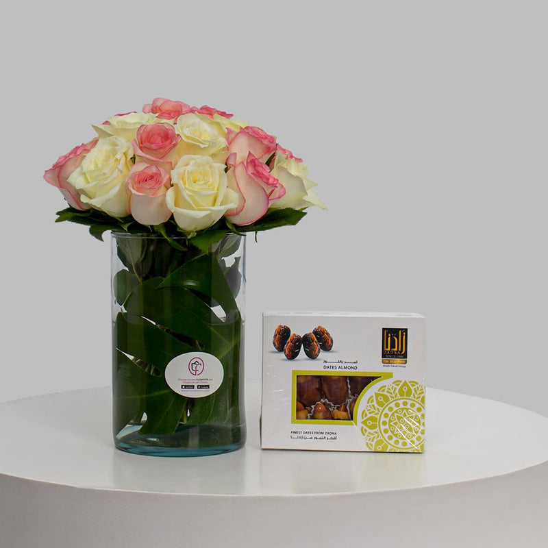 Ramadan Flower Vase & Al-Jaz Almond-Stuffed Dates