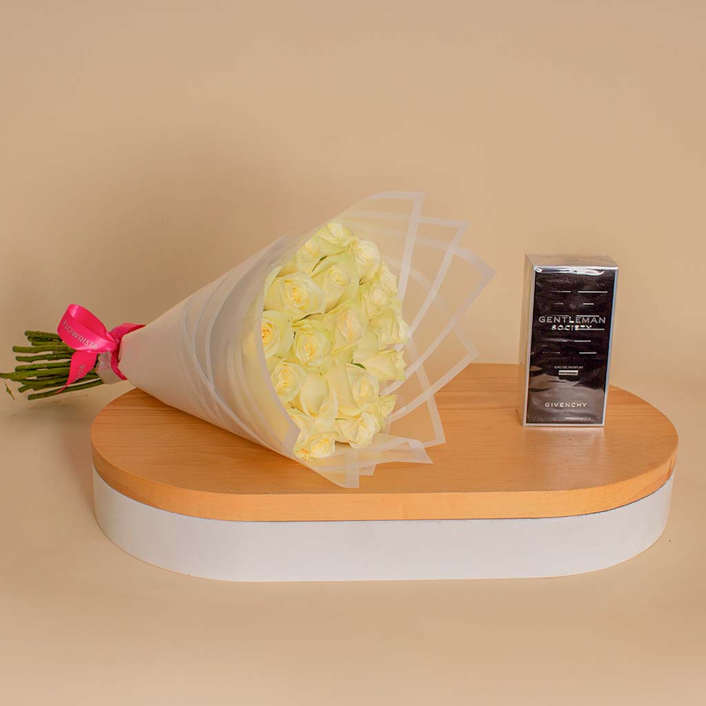 Gentleman Extreme |White Rose Bouquet