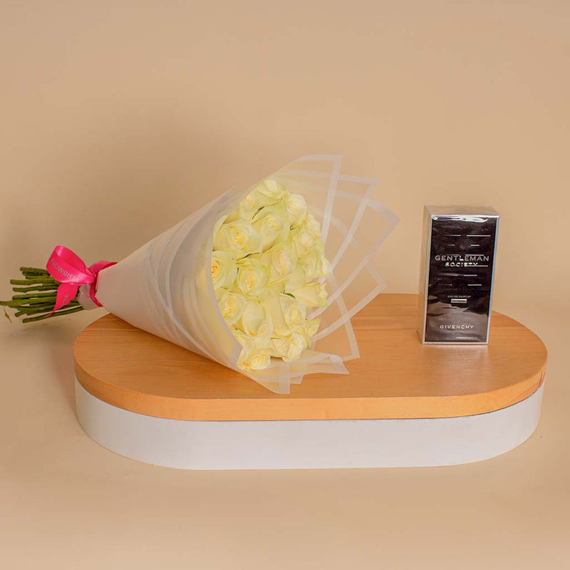 Gentleman Extreme |White Rose Bouquet